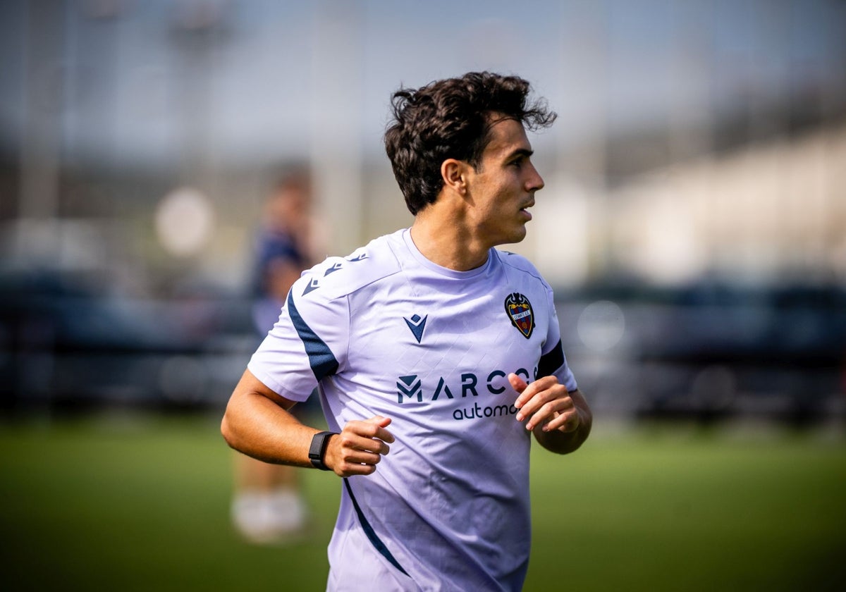 Manu Sánchez, durante un entrenamiento en Buñol.
