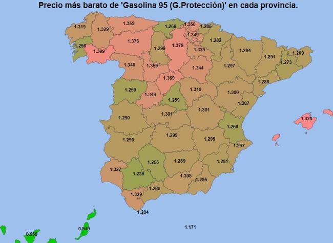 Precios más baratos de la gasolina el 31 de julio de 2025.