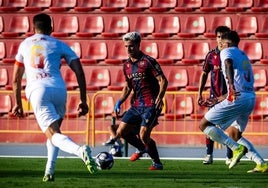 Iván Romero, durante el partido.