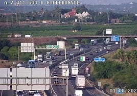 La A-7 esta mañana.