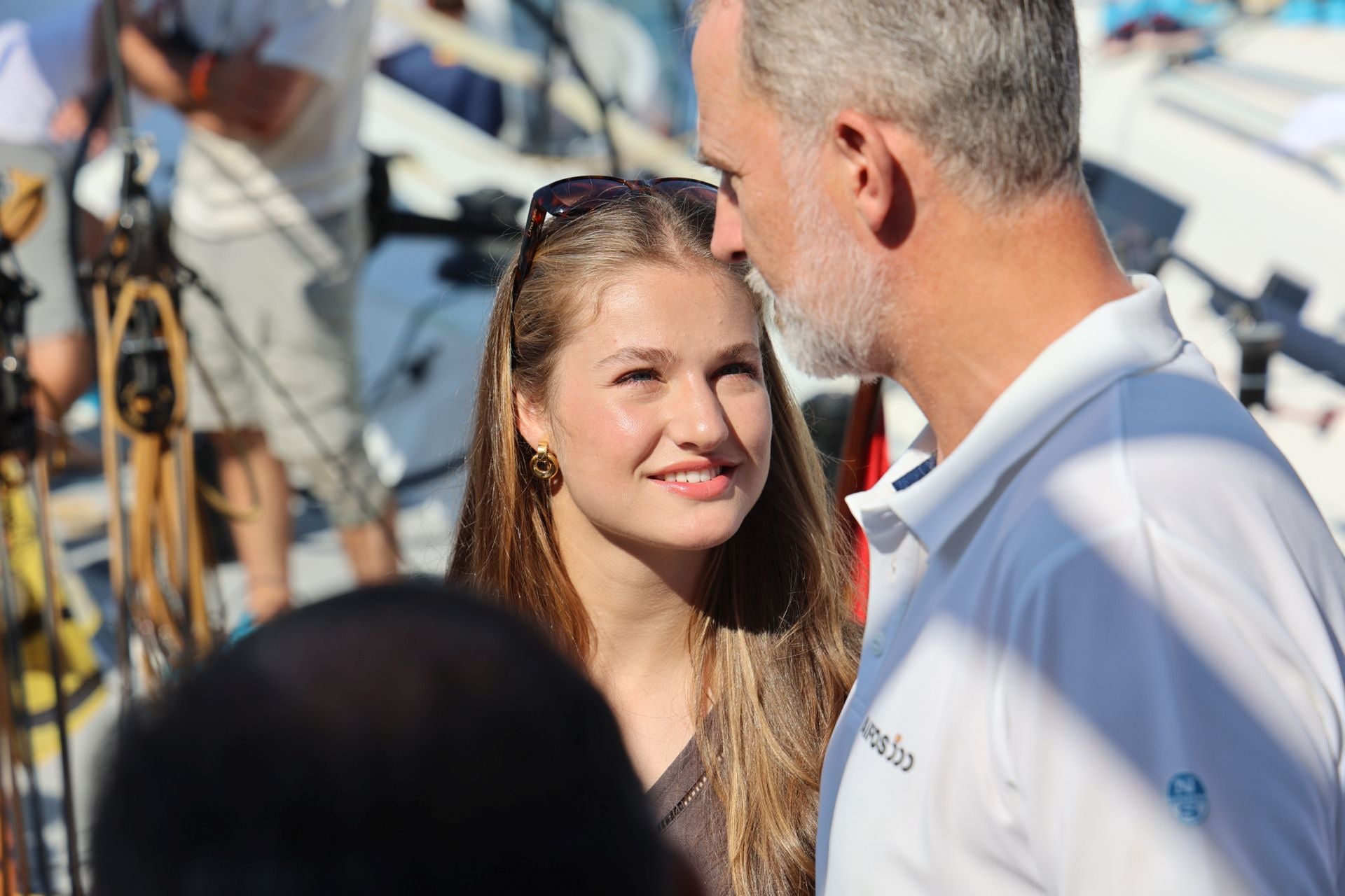 La princesa Leonor acompaña al rey Felipe VI al club náutico de Palma