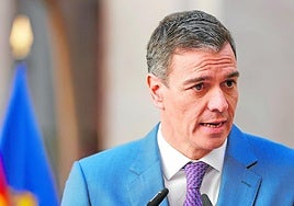 El presidente del Gobierno, Pedro Sánchez, en Valencia.
