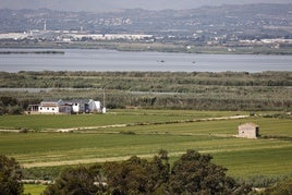 Vista aérea de la Albufera.