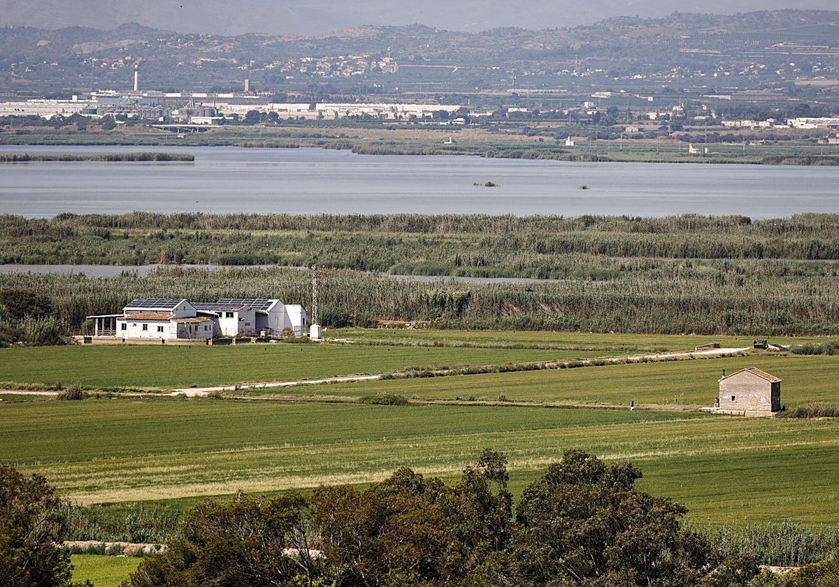 Vista aérea de la Albufera.