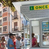 Venta de cupones de la ONCE, en un quiosco.