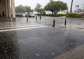 Granizo en Valencia, imagen de archivo.