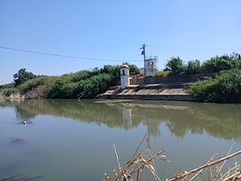 Estación de aforos de Huerto Mulet en el bajo Júcar.