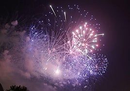 Castillo de fuegos artificiales en Valencia.