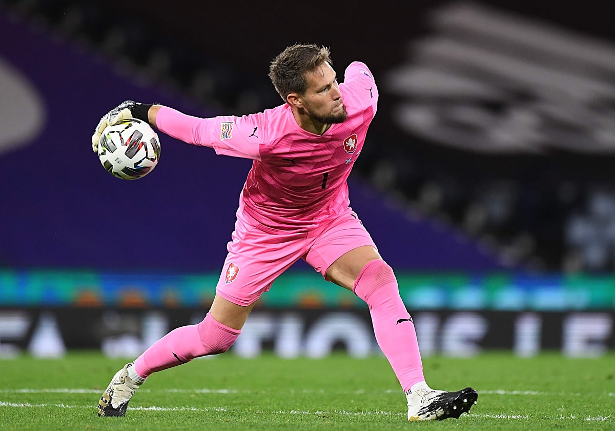 El portero Tomas Vaclik durante un partido.