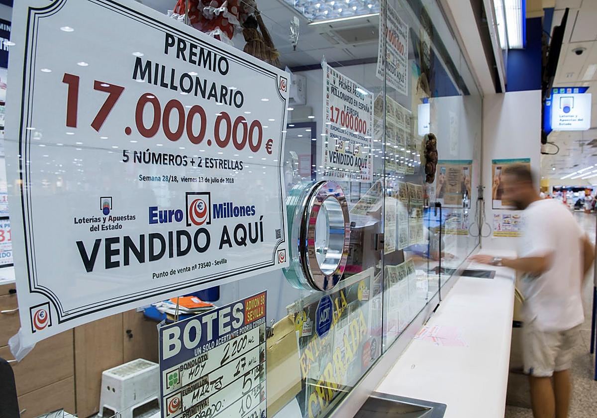 Una administración de lotería, en una imagen de archivo.