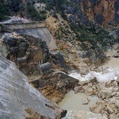 Daños de la presa de Buseo tras la dana.