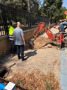 Obras en uno de los colegios.