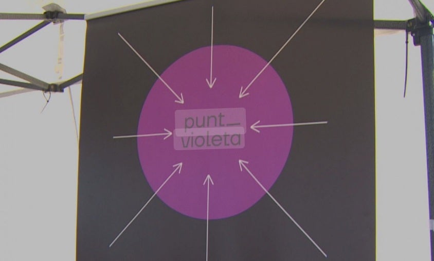 Indicador del punto violeta.