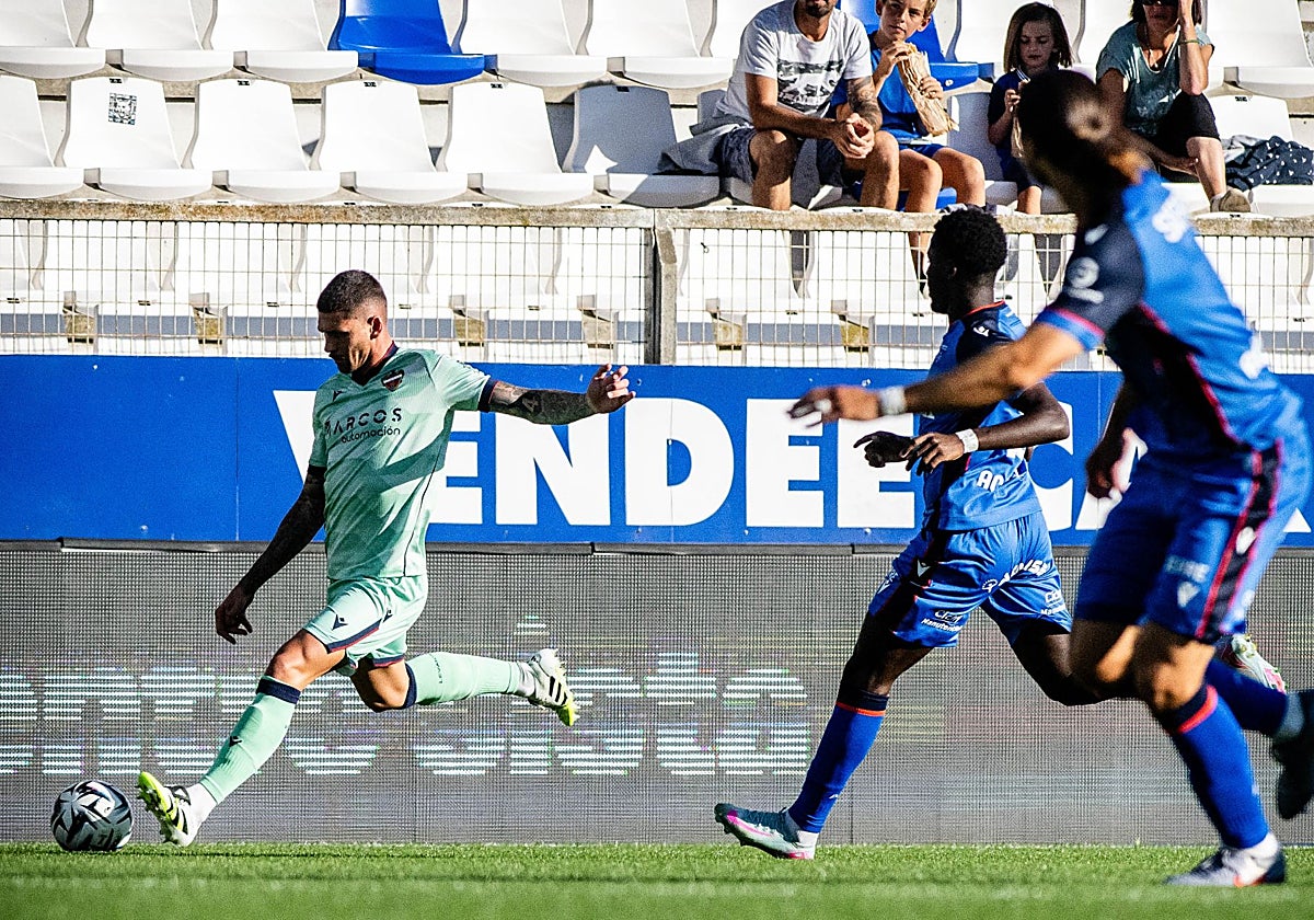 Dela, durante el partido.