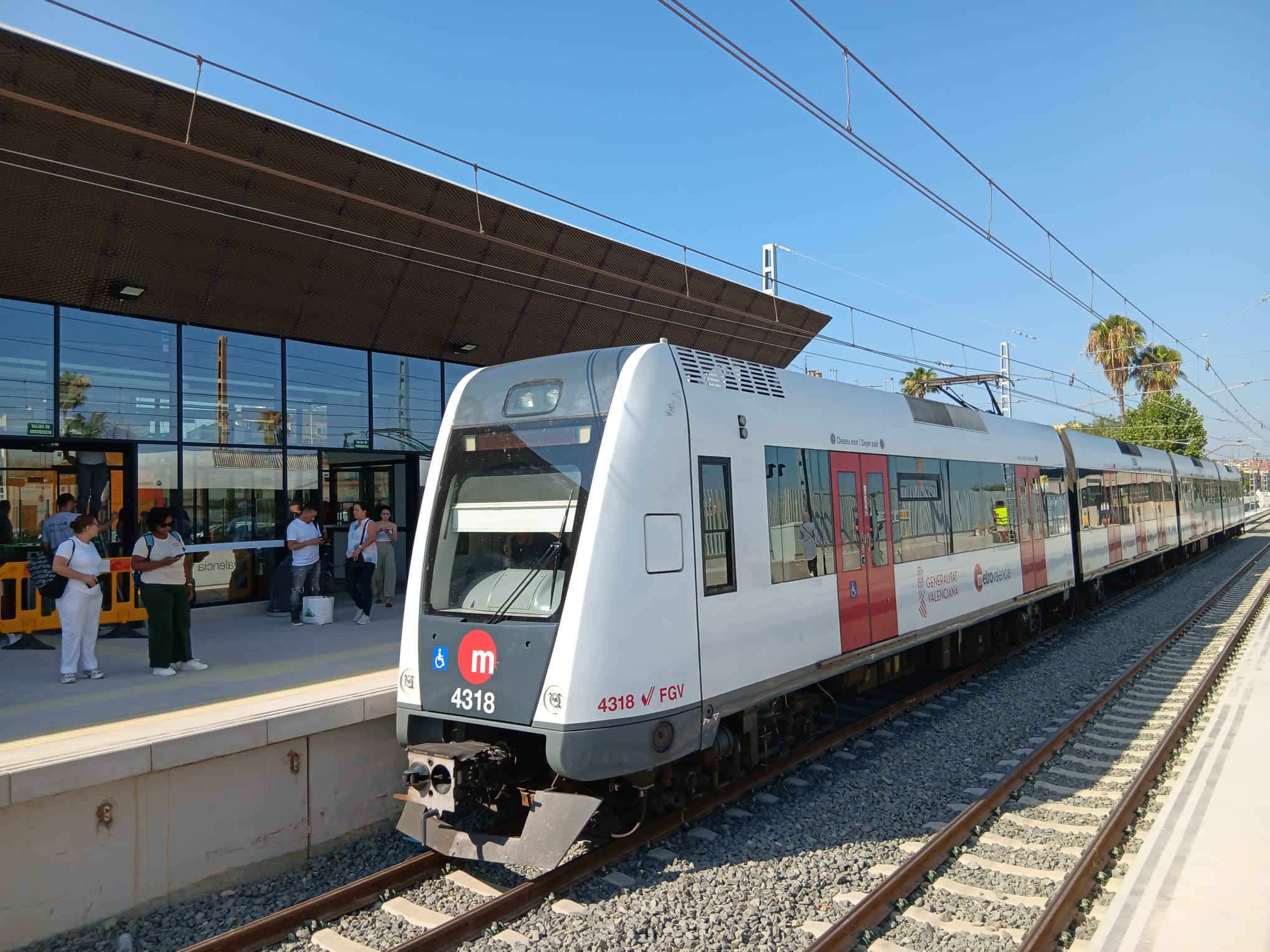 Metro en la estación de Paiporta.