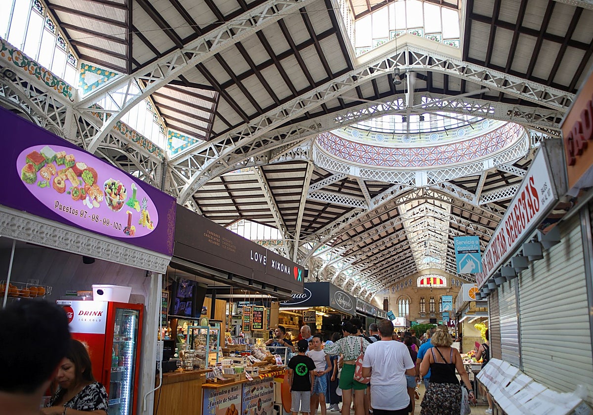 El Mercado Central de Valencia en plena ola de calor.
