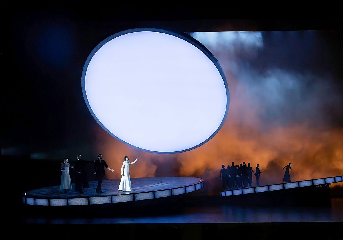 Un momento de la representación de 'Maria stuarda'.