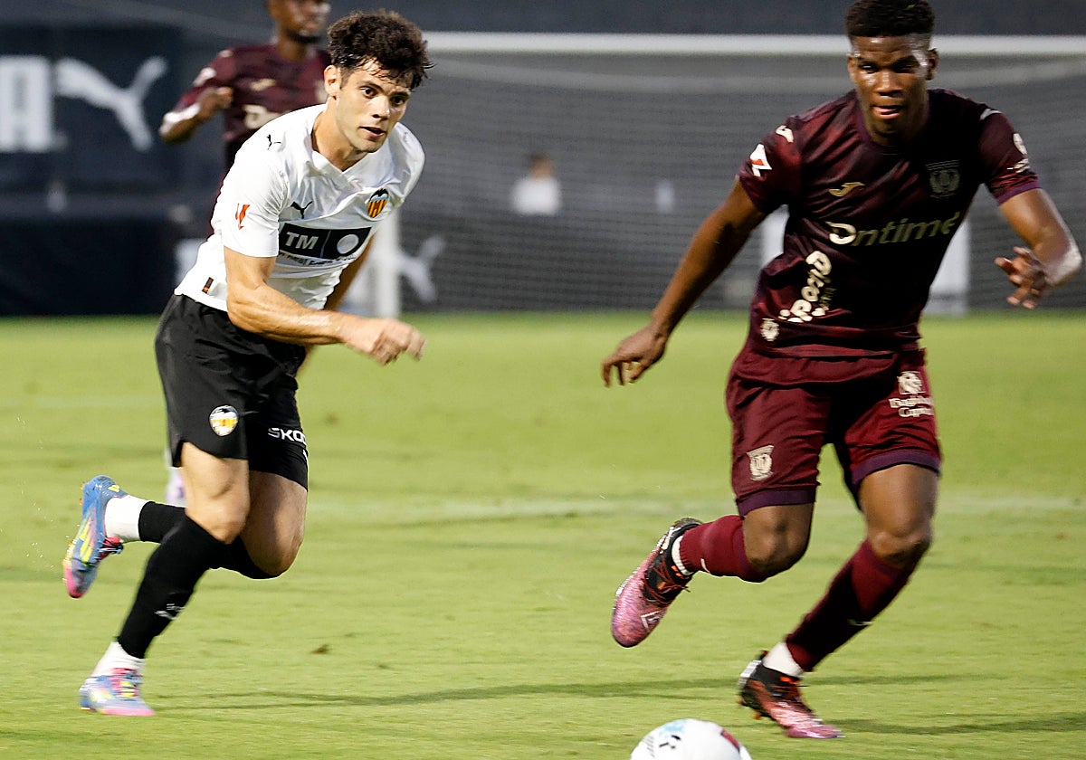 Fran Pérez, durante el partido de pretemporada ante el Leganés.