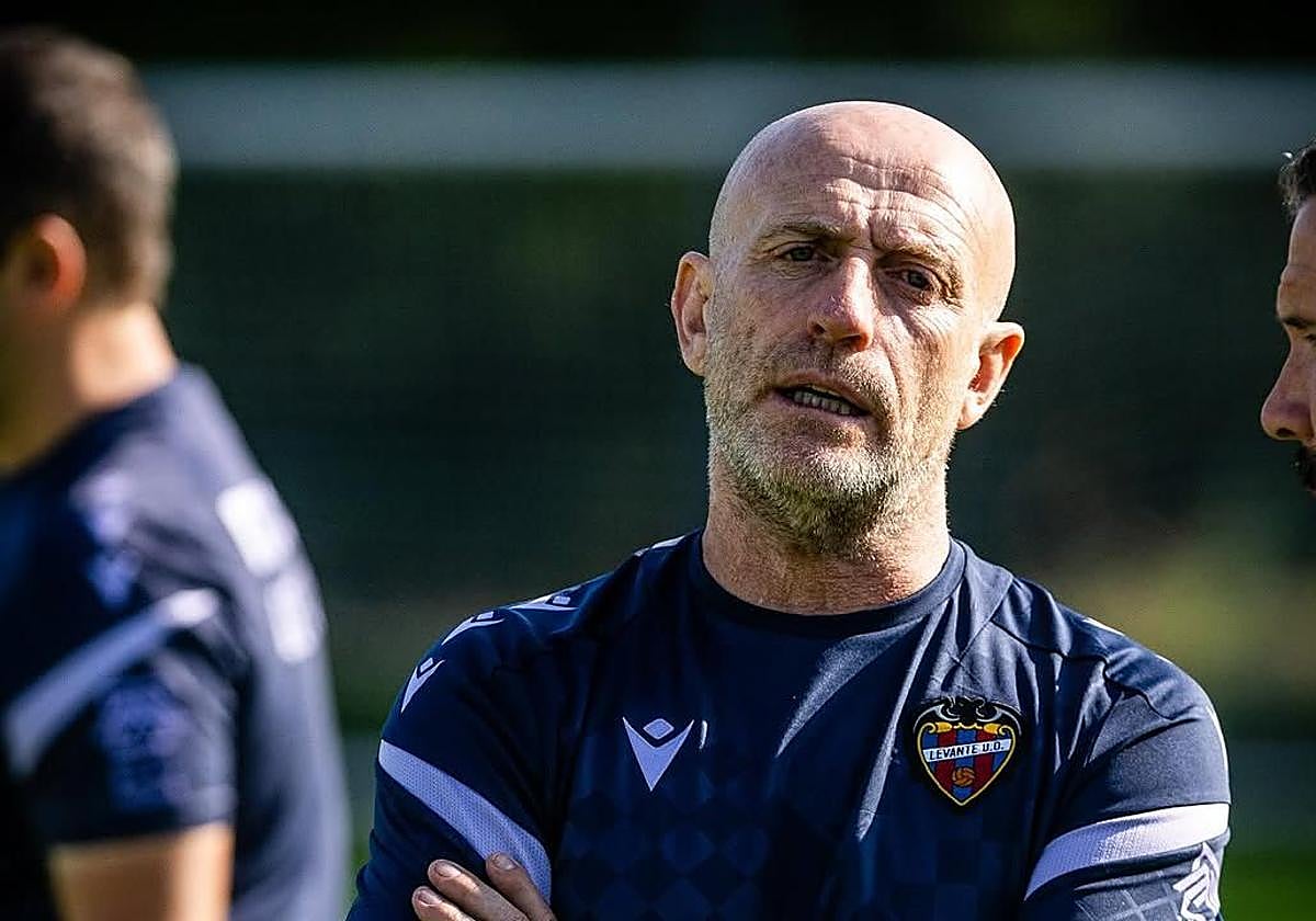 Julián Calero, durante un entrenamiento.