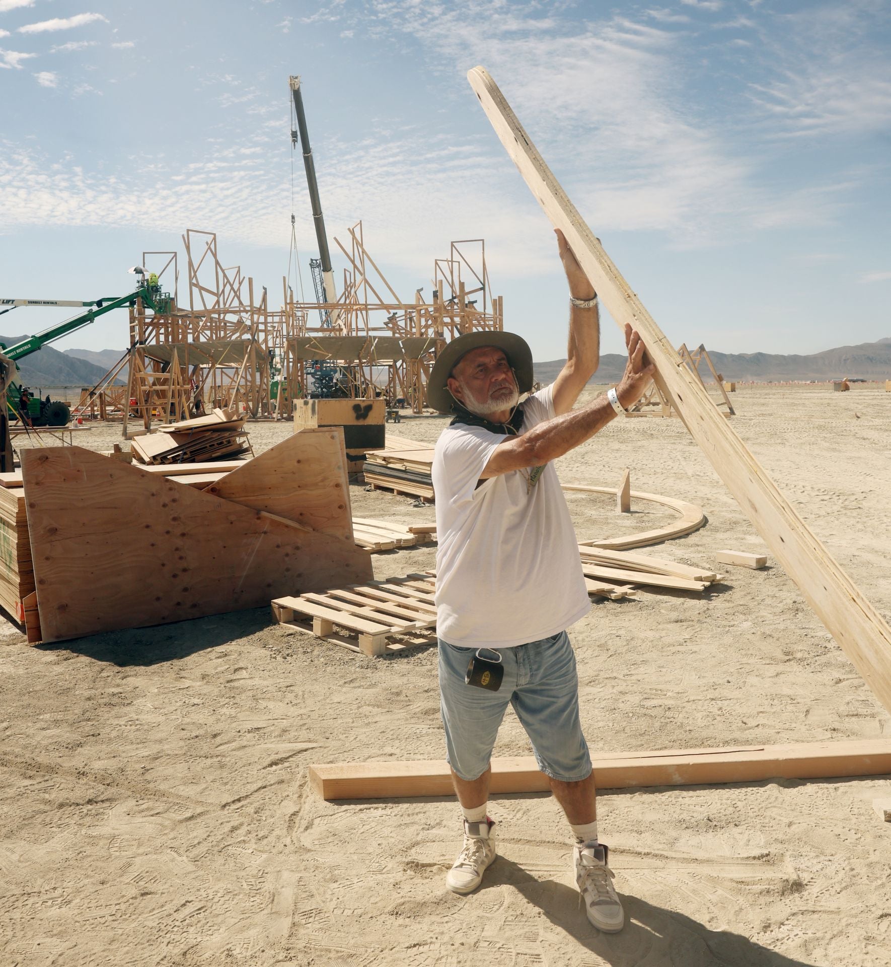 Una falla de vareta en el desierto de Nevada