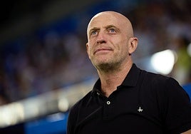 Julián Calero, en Mendizorroza.