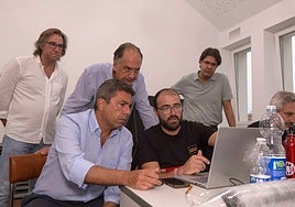 Mazón, la semana pasada en el PMA del incendio de Teresa de Cofrentes.