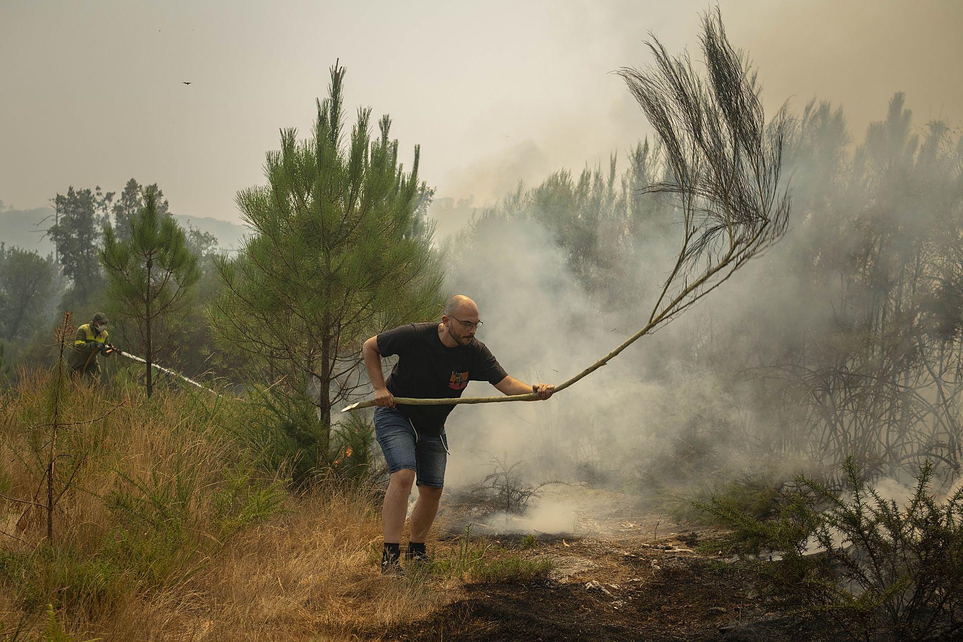 Incendio forestal en Carballeda de Avia (Ourense)