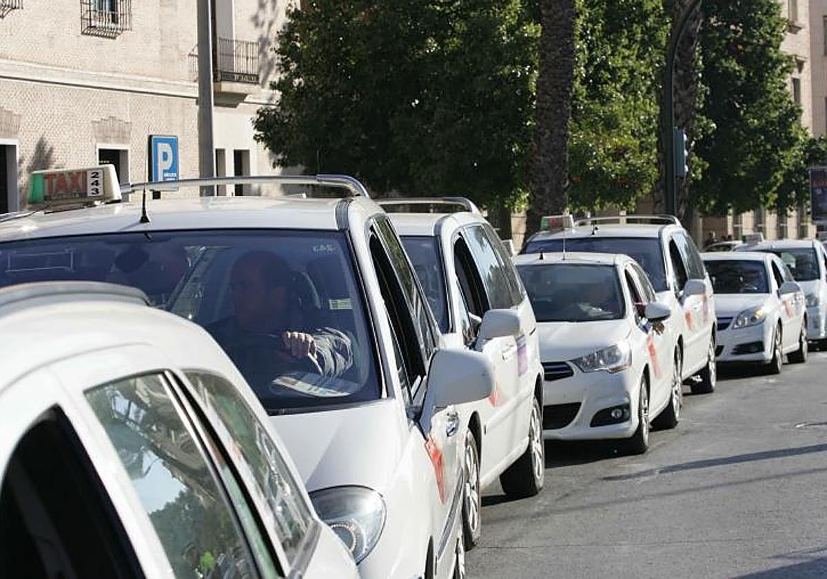Protestas de los asalariados del taxi, en una imagen de archivo.