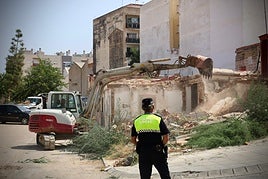 Trabajos en una de las viviendas.