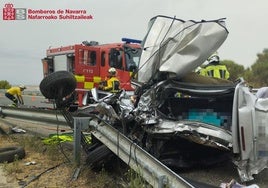 Accidnete de tráfico con una víctima mortal en la A-12, en Torres del Río.