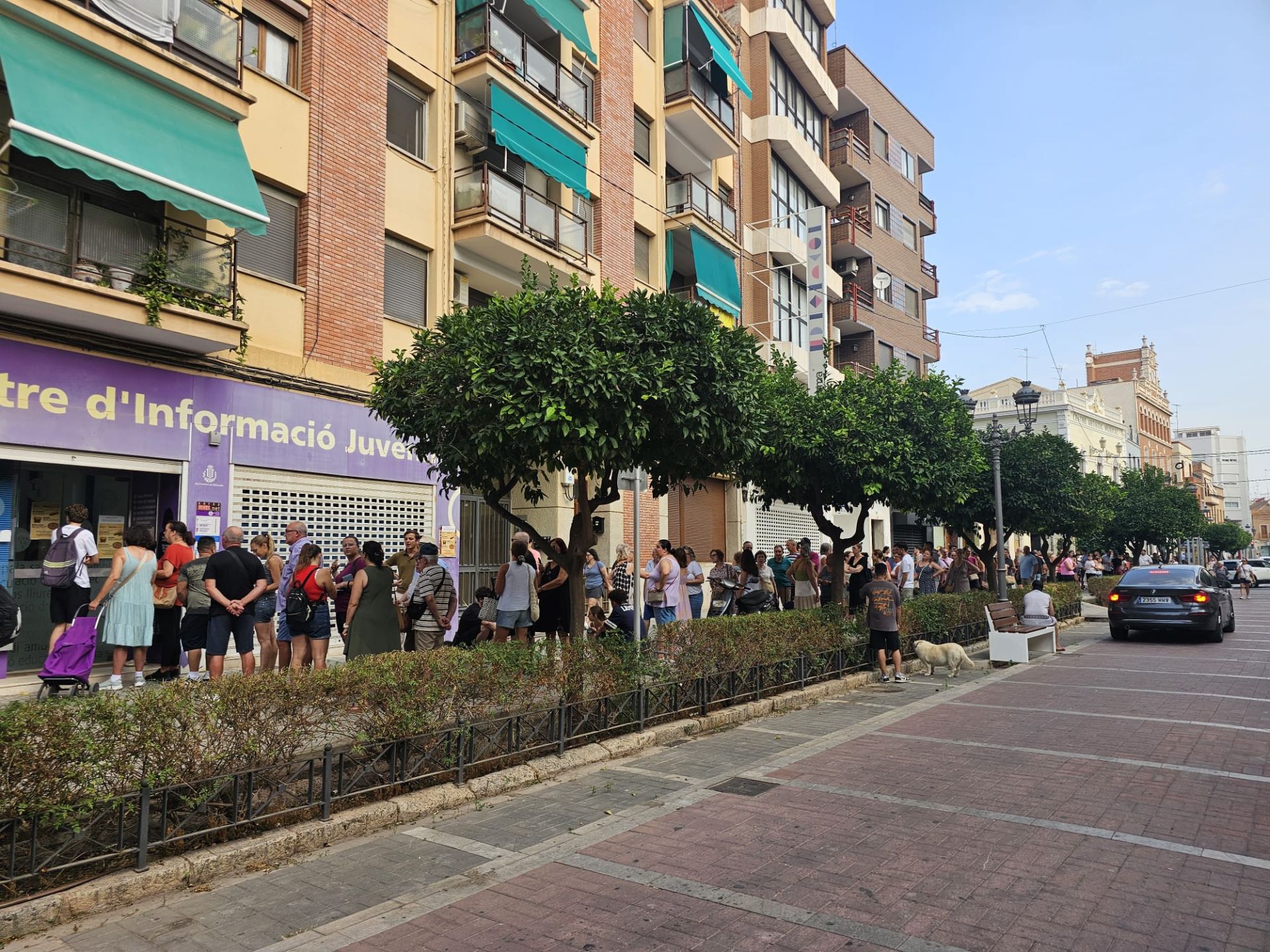 La cola que se formó el lunes.