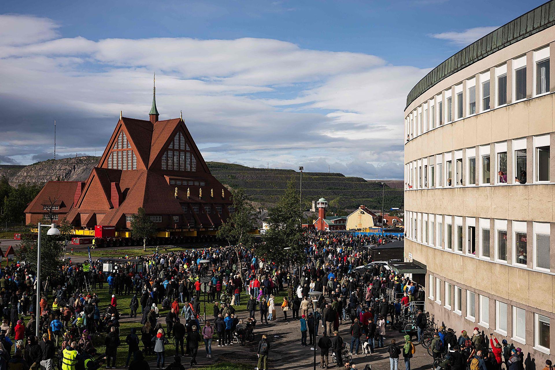 Traslado de la Iglesia de Kiruna, en Suecia