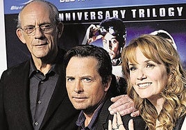 Los actores y actrices principales, en un homenaje.