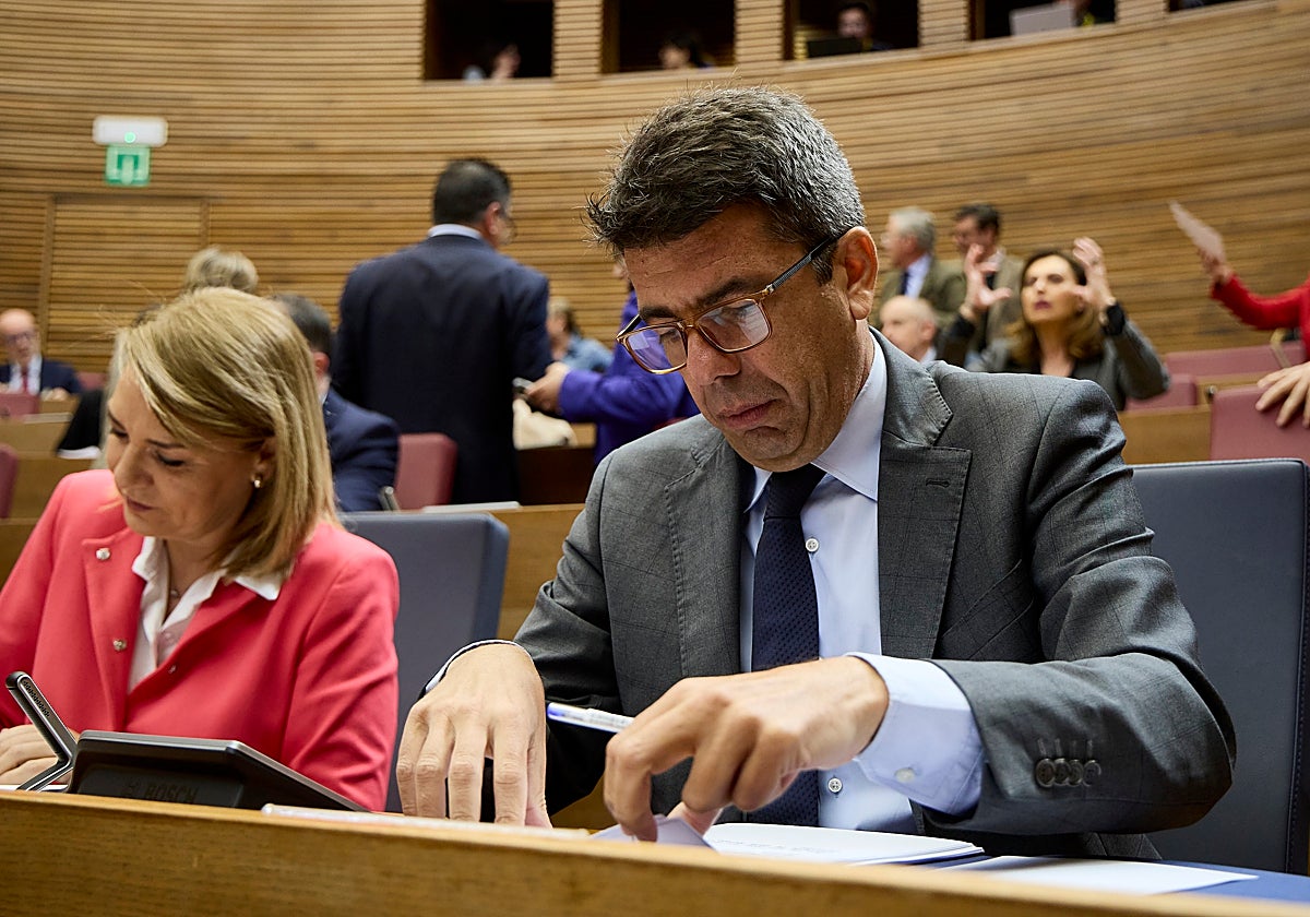 El president Carlos Mazón, junto a la vicepresidenta Susana Camarero.