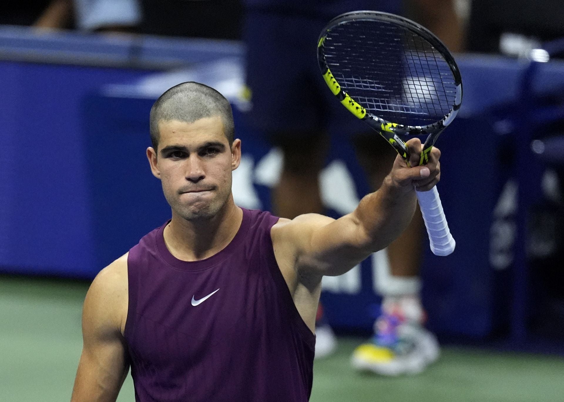 El nuevo look con la cabeza rapada de Alcaraz en el US Open