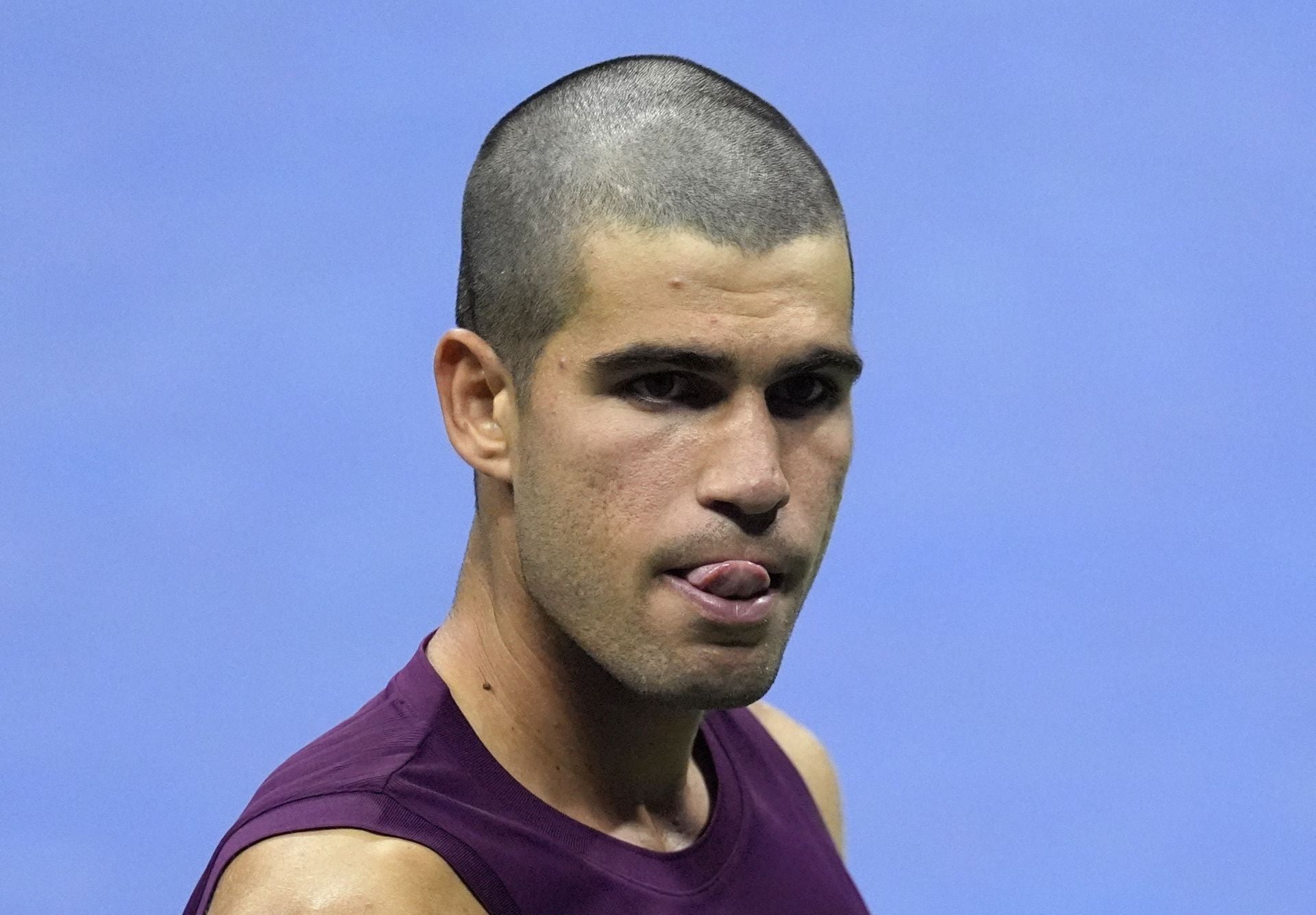 El nuevo look con la cabeza rapada de Alcaraz en el US Open