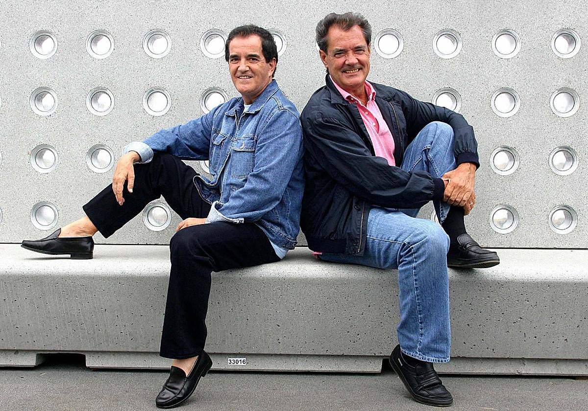 Manolo de la Calva, a la izquierda, junto a Ramón Arcusa, su compañero inseparable.