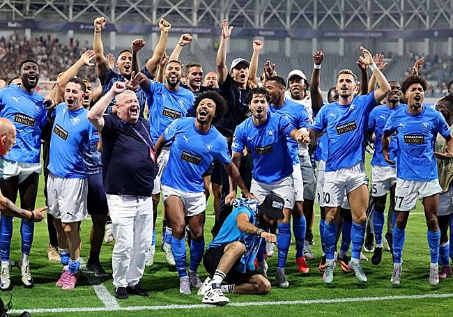 La celebración de la clasificación del Pafos.