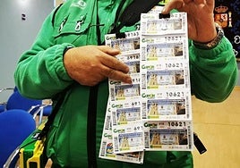 Vendedor de la ONCE, en una imagen de archivo.