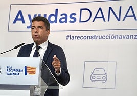 El president de la Generalitat, Carlos Mazón, este martes en el Palau.