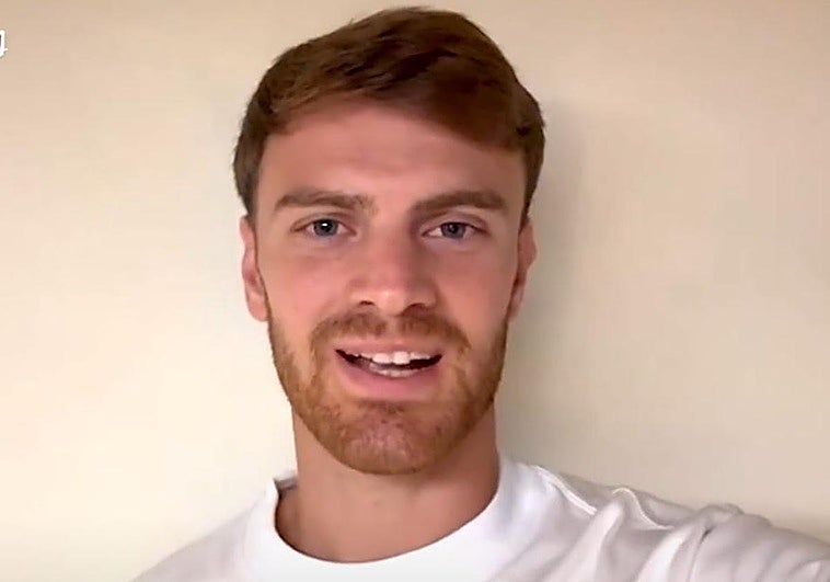 Lucas Beltrán, en el vídeo publicado por el Valencia.