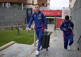 Jorge De Frutos, a su llegada este martes a la concentración en Las Rozas.