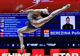 Polina Berezina, durante una prueba.