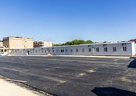 Estado de las instalaciones provisionales del colegio Orba de Alfafar, el pasado lunes.
