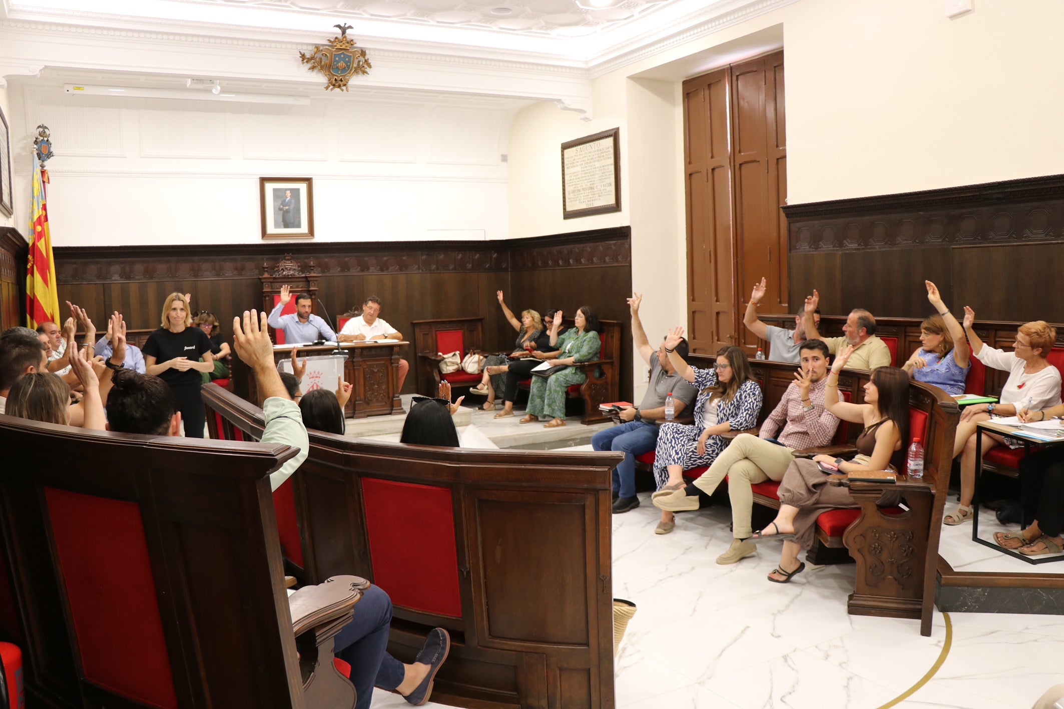 Concejales de Sagunto durante un pleno.