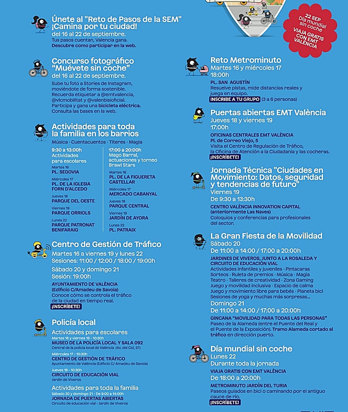 Imagen secundaria 2 - Cartel de las actividades programadas.