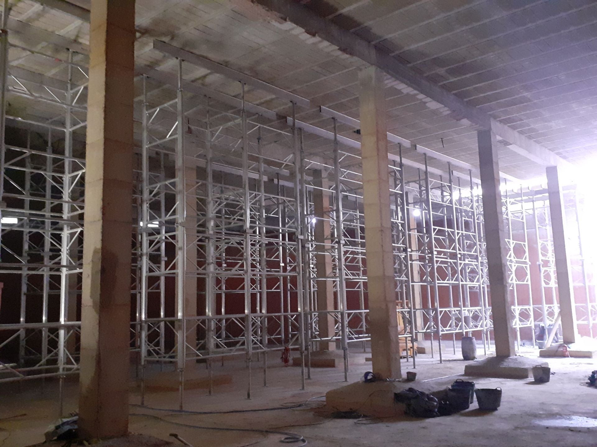 Las obras en el depósito de Corralets.