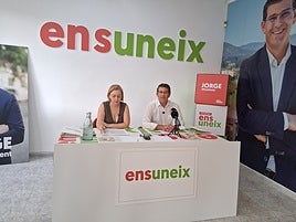 Jorge Rodríguez y Natàlia Enguix, durante la rueda de prensa.