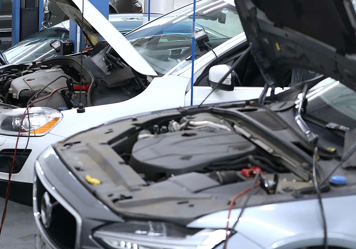 Imagen de archivo de un taller mecánico.