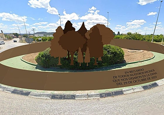 Recreación del monumento que se levantará en la rotonda.